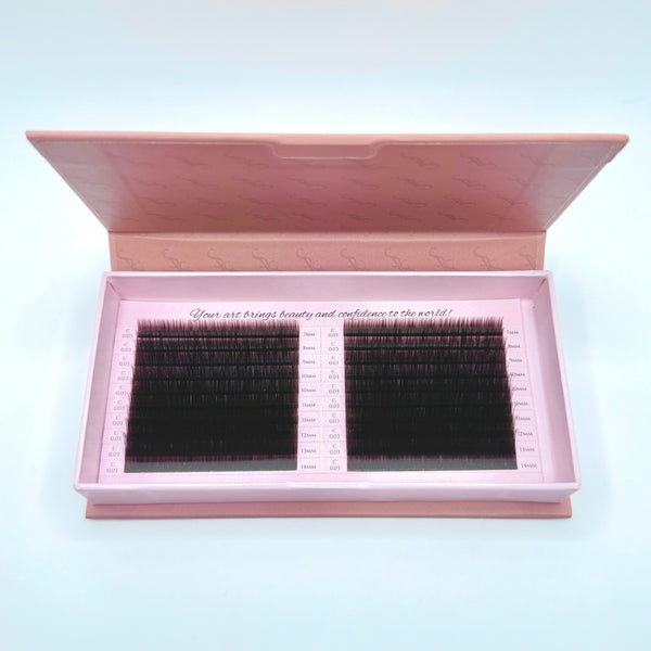 SLS Brown Lashes in Coffee (7-14mm mixed lengths)
